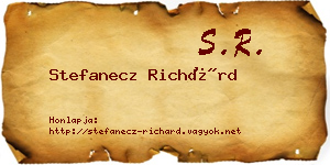 Stefanecz Richárd névjegykártya