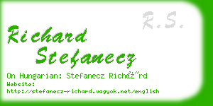 richard stefanecz business card